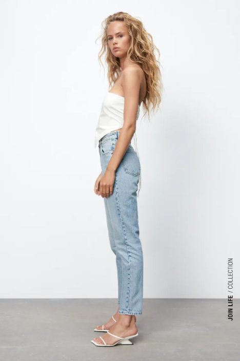 ZARA CLASSIC MOM FIT JEANS HI-RISE ANKLE LENGHT – Amarella