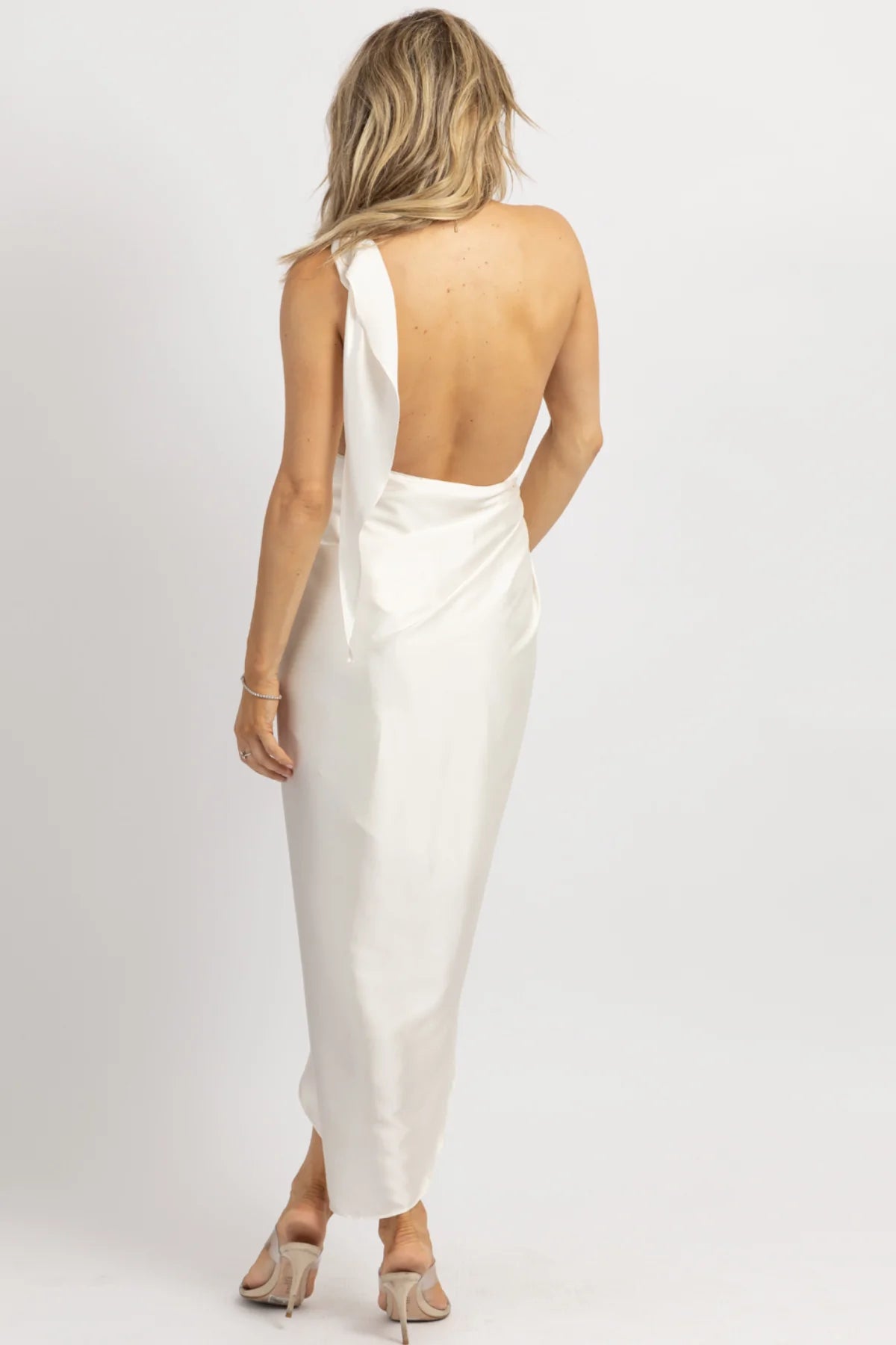 Ivory Satin Wrap Dress Ivory Satin Wrap Dress